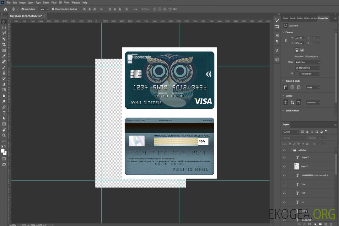 Carte visa bancaire Argentine Hipotecario template Carte visa bancaire Argentine Hipotecario template
